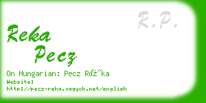 reka pecz business card